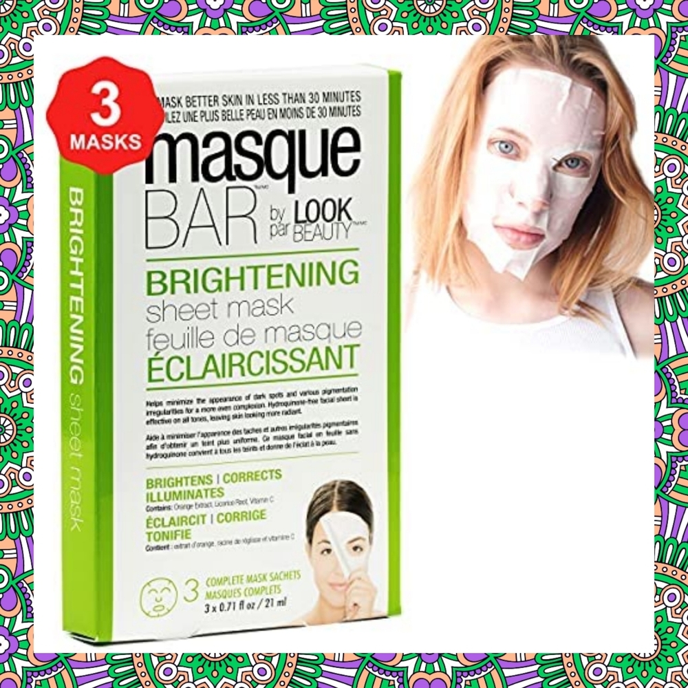 Masque Bar by LOOK BEAUTY Brightening Sheet Mask (3 pack)